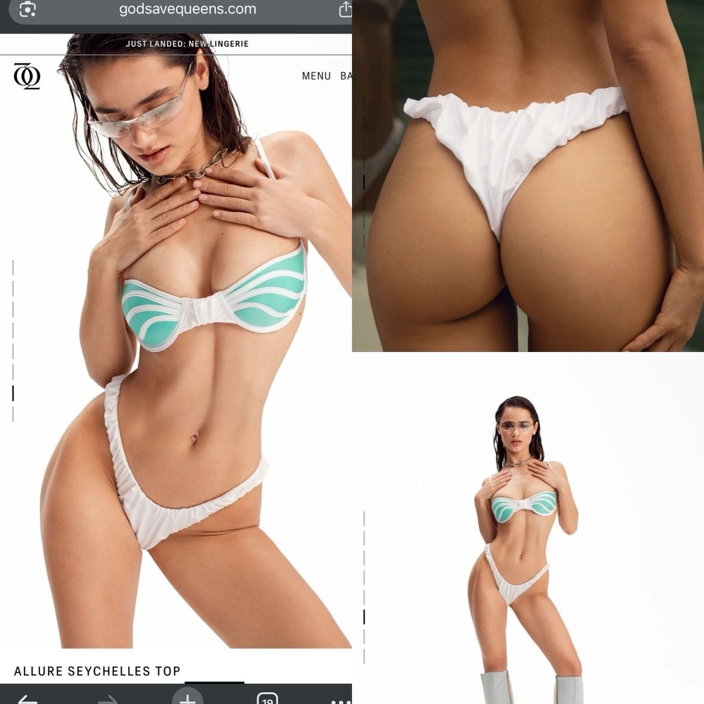 God Save Queens Allure Seychelles Bikini Set - Top Size L, Bottom Size XS